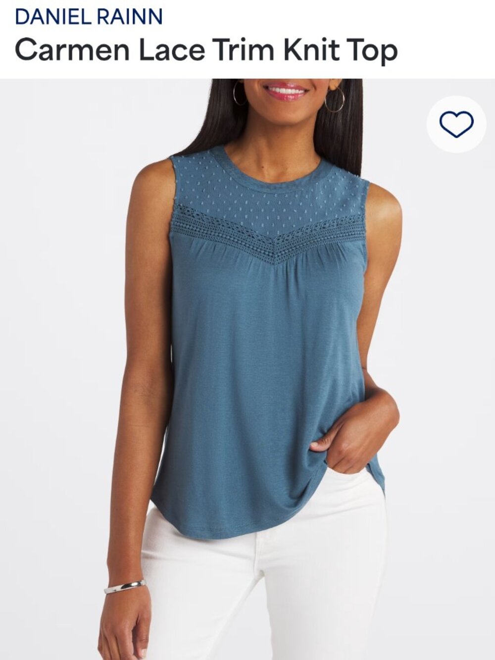 Carmen Lace Trim Knit Top